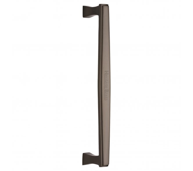 Heritage Brass Art Deco Door Pull Handles - Matt Bronze