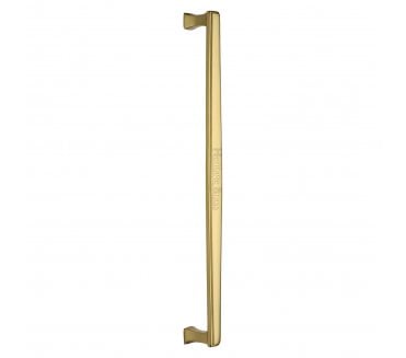 Heritage Brass Art Deco Door Pull Handles - Polished Brass