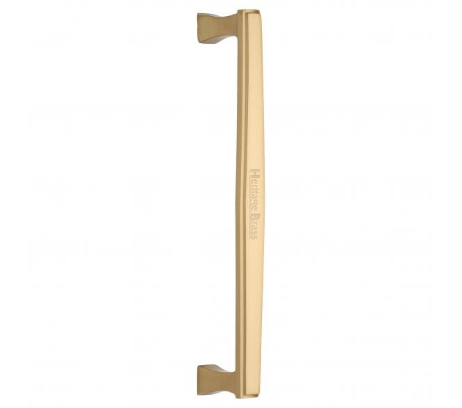 Heritage Brass Art Deco Door Pull Handles - Satin Brass