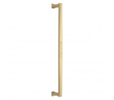 Heritage Brass Art Deco Door Pull Handles - Satin Brass