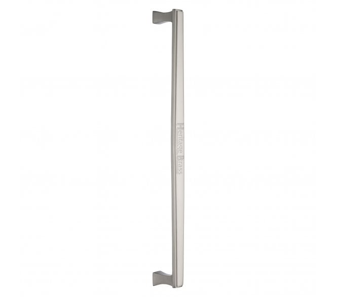 Heritage Brass Art Deco Door Pull Handles - Satin Nickel