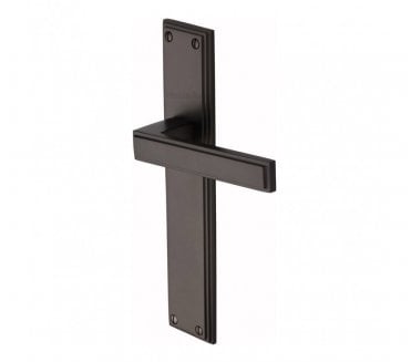 Heritage Brass Atlantis Long Backplate Door Handles - Matt Bronze