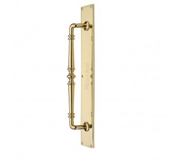 Heritage Brass Avon Door Pull Handle on Plate - Polished Brass