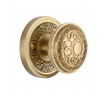 Heritage Brass AYD1324 Aydon Door Knobs - Satin Brass