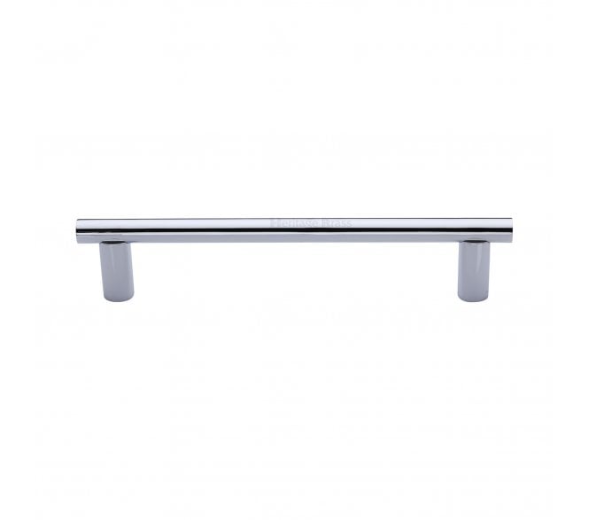 Heritage Brass Bar Door Pull Handles - Polished Chrome