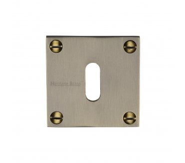 Heritage Brass BAU1556 Square Escutcheon Standard Key - Antique Brass