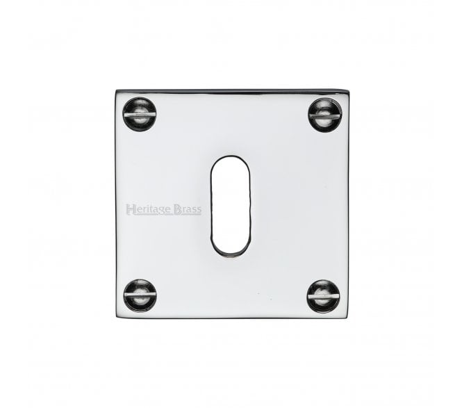 Heritage Brass BAU1556 Square Escutcheon Standard Key - Polished Chrome