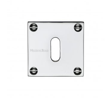 Heritage Brass BAU1556 Square Escutcheon Standard Key - Polished Chrome