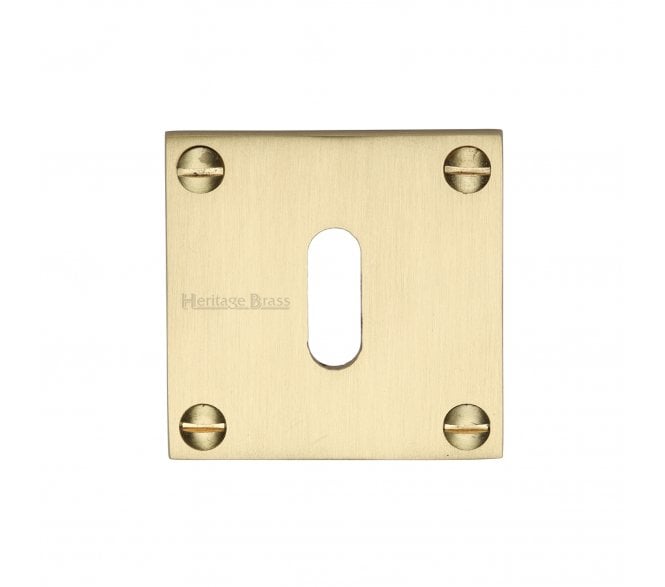 Heritage Brass BAU1556 Square Escutcheon Standard Key - Satin Brass