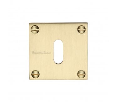 Heritage Brass BAU1556 Square Escutcheon Standard Key - Satin Brass