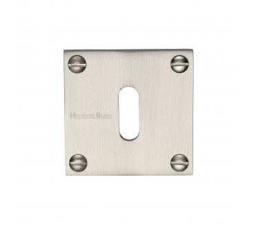 Heritage Brass BAU1556 Square Escutcheon Standard Key - Satin Nickel