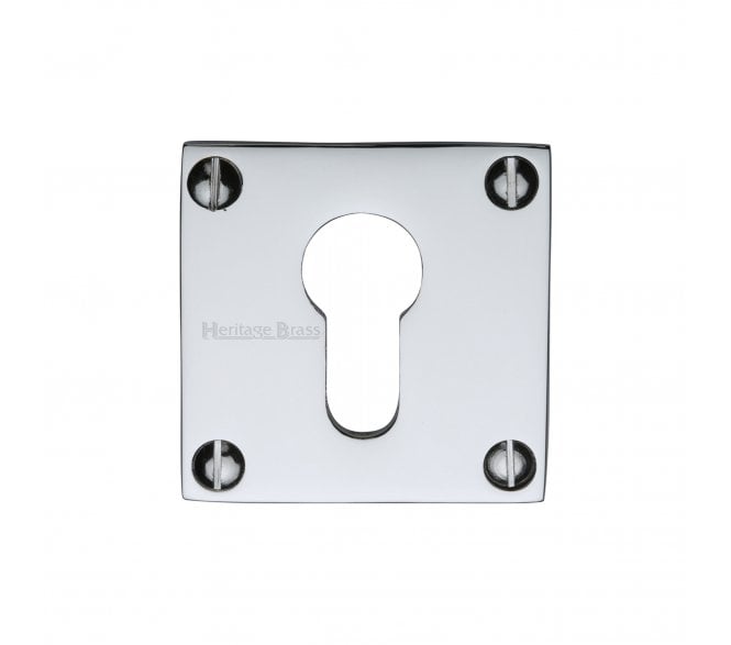 Heritage Brass BAU1558 Euro Profile Escutcheon - Polished Chrome