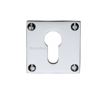 Heritage Brass BAU1558 Euro Profile Escutcheon - Polished Chrome