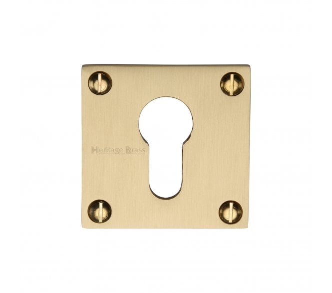 Heritage Brass BAU1558 Square Euro Profile Escutcheon  - Satin Brass
