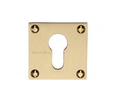 Heritage Brass BAU1558 Square Euro Profile Escutcheon  - Satin Brass