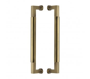 Heritage Brass Bauhaus Back to Back Door Pull Handles - Antique Brass