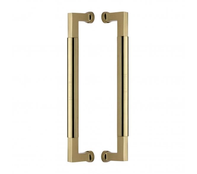Heritage Brass Bauhaus Back to Back Door Pull Handles - Polished Brass