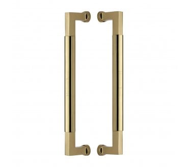 Heritage Brass Bauhaus Back to Back Door Pull Handles - Polished Brass