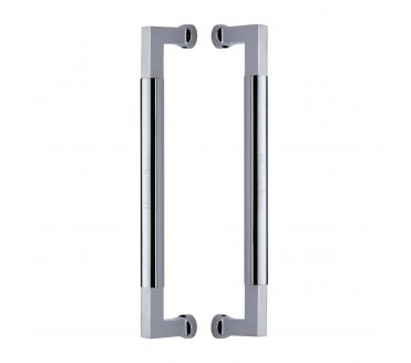 Heritage Brass Bauhaus Back to Back Door Pull Handles -Polished Chrome