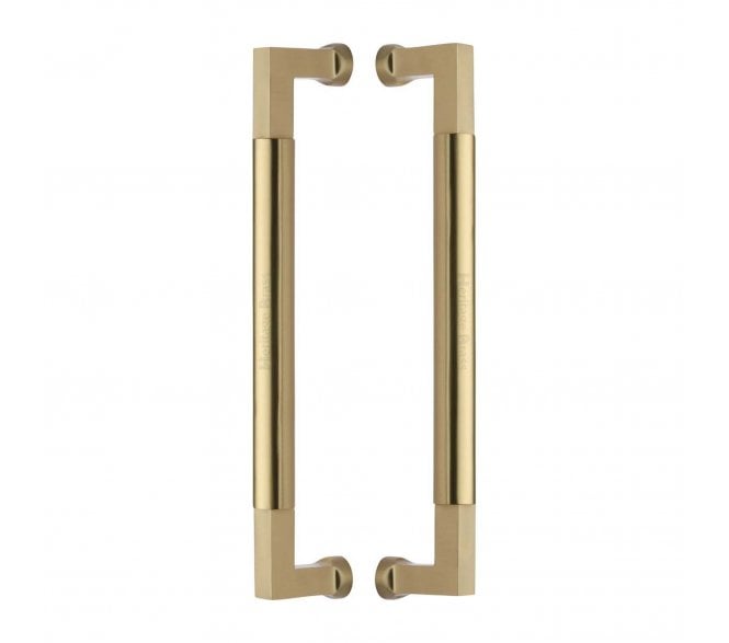 Heritage Brass Bauhaus Back to Back Door Pull Handles - Satin Brass