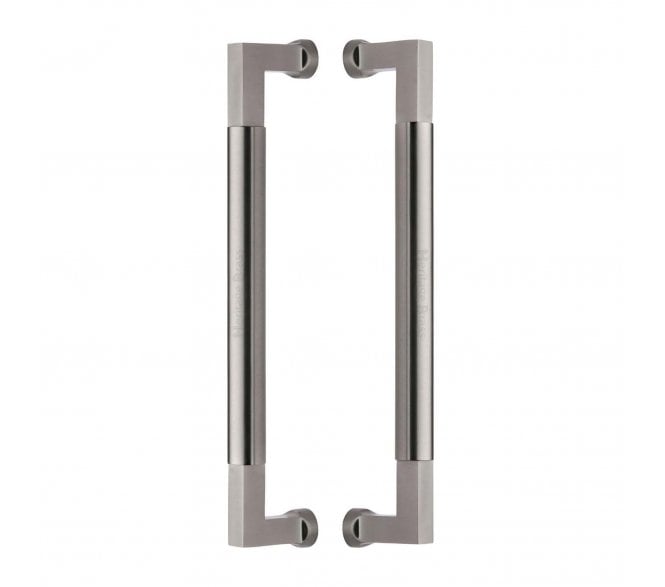 Heritage Brass Bauhaus Back to Back Door Pull Handles - Satin Nickel