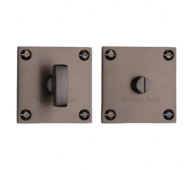 Heritage Brass Bauhaus Bathroom Turn on Square Flat Rose - Antique Brass