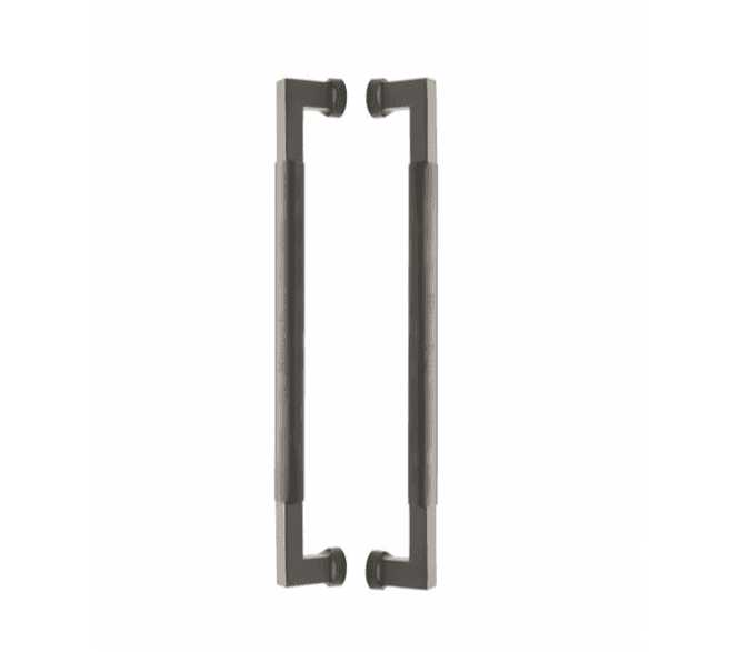 Heritage Brass Bauhaus Knurled Back to Back Door Pull Handles - Antique Brass
