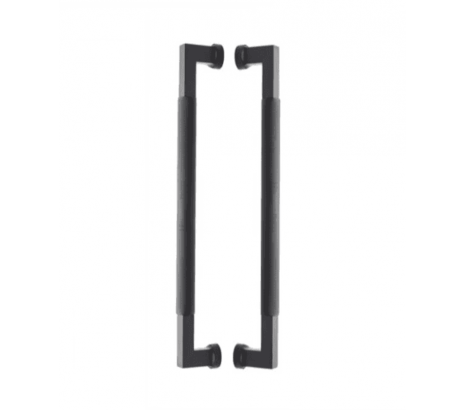 Heritage Brass Bauhaus Knurled Back to Back Door Pull Handles - Matt Bronze
