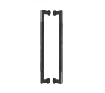 Heritage Brass Bauhaus Knurled Back to Back Door Pull Handles - Matt Bronze
