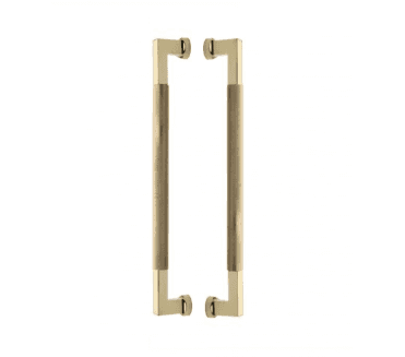 Heritage Brass Bauhaus Knurled Back to Back Door Pull Handles - Polished Brass