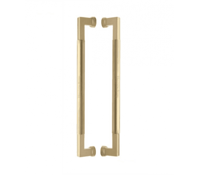 Heritage Brass Bauhaus Knurled Back to Back Door Pull Handles - Satin Brass