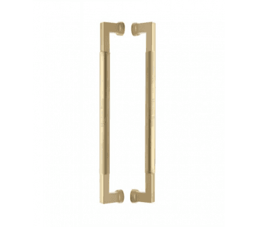 Heritage Brass Bauhaus Knurled Back to Back Door Pull Handles - Satin Brass