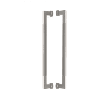 Heritage Brass Bauhaus Knurled Back to Back Door Pull Handles - Satin Nickel