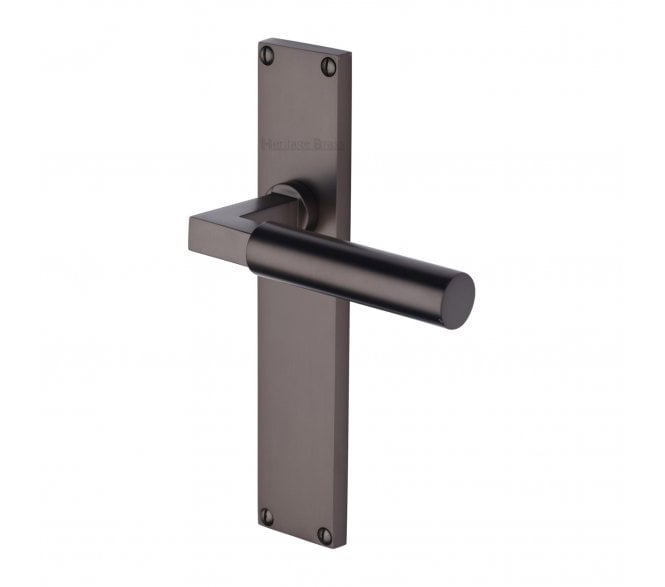 Heritage Brass Bauhaus On Long Backplate - Matt Bronze