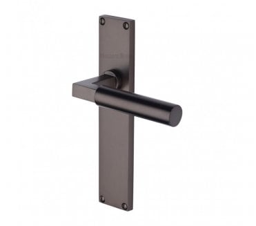 Heritage Brass Bauhaus On Long Backplate - Matt Bronze