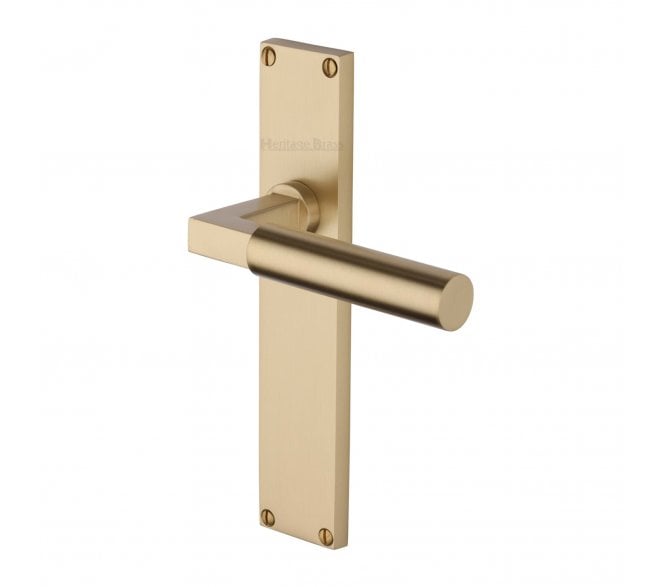 Heritage Brass Bauhaus On Long Backplate - Satin Brass
