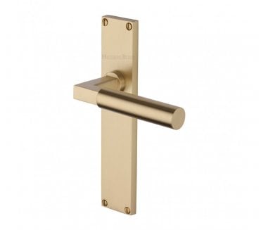 Heritage Brass Bauhaus On Long Backplate - Satin Brass