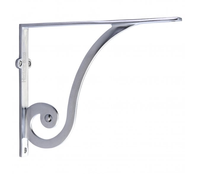 Heritage Brass BR2170 Ornate Shelf Brackets - Satin Chrome