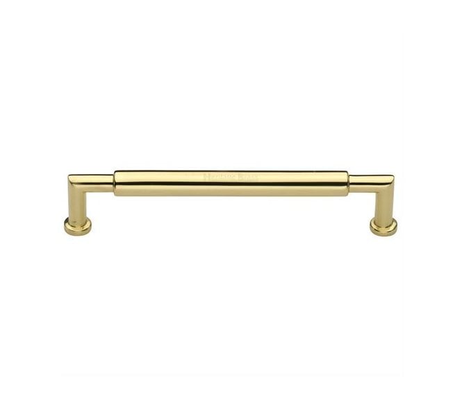 Heritage Brass C0319 Cabinet Pull Handles - Bauhaus Round Design - Polished Brass