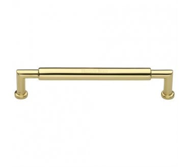 Heritage Brass C0319 Cabinet Pull Handles - Bauhaus Round Design - Polished Brass