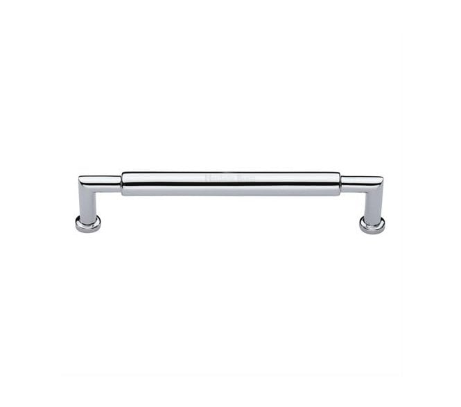 Heritage Brass C0319 Cabinet Pull Handles - Bauhaus Round Design - Polished Chrome