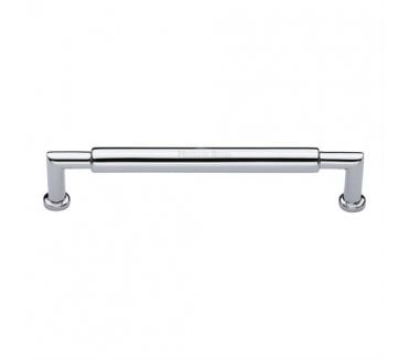 Heritage Brass C0319 Cabinet Pull Handles - Bauhaus Round Design - Polished Chrome