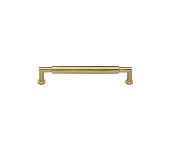 Heritage Brass C0319 Cabinet Pull Handles - Bauhaus Round Design - Satin Brass