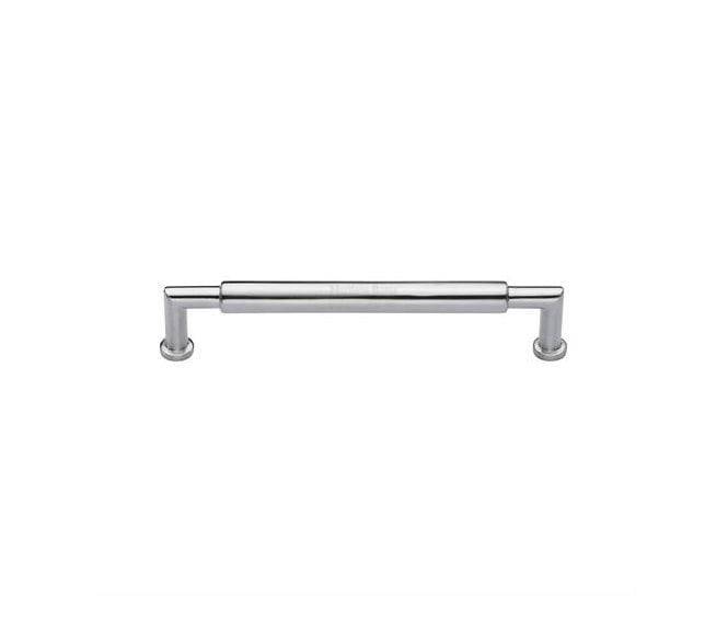 Heritage Brass C0319 Cabinet Pull Handles - Bauhaus Round Design - Satin Chrome