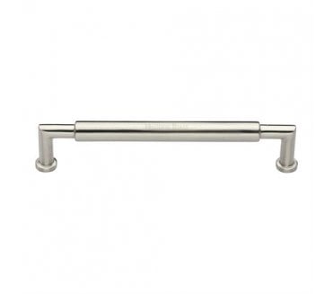 Heritage Brass C0319 Cabinet Pull Handles - Bauhaus Round Design - Satin Nickel