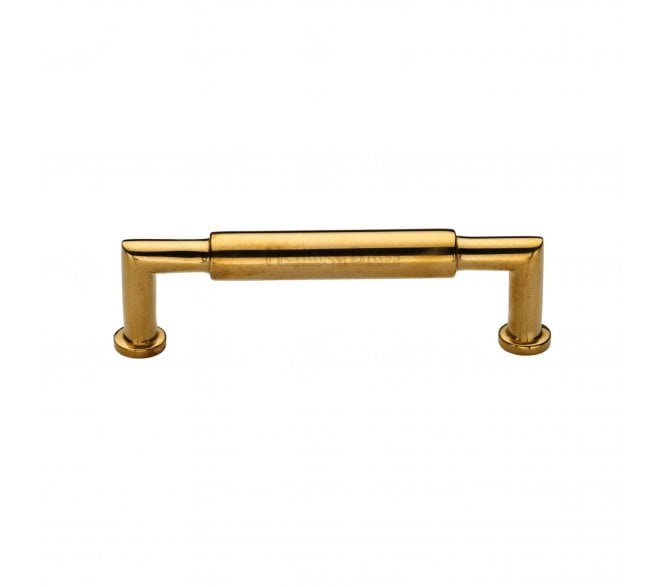 Heritage Brass C0319 Cabinet Pull Handles - Bauhaus Round Design - Unlacquered Brass