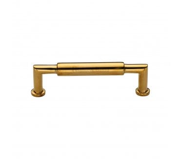 Heritage Brass C0319 Cabinet Pull Handles - Bauhaus Round Design - Unlacquered Brass