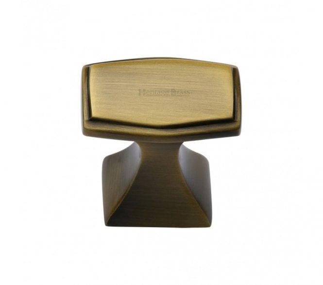 Heritage Brass C0333 Art Deco Cabinet Knob -  Antique Brass