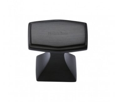 Heritage Brass C0333 Art Deco Cabinet Knob -  Matt Black