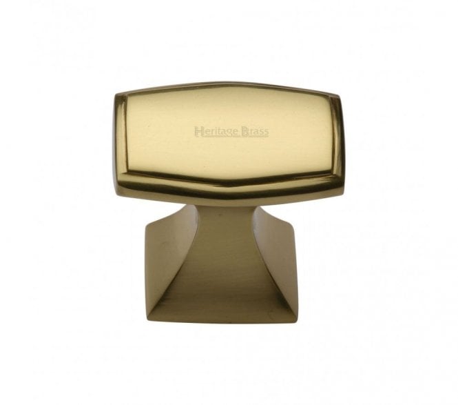 Heritage Brass C0333 Art Deco Cabinet Knob -  Polished Brass